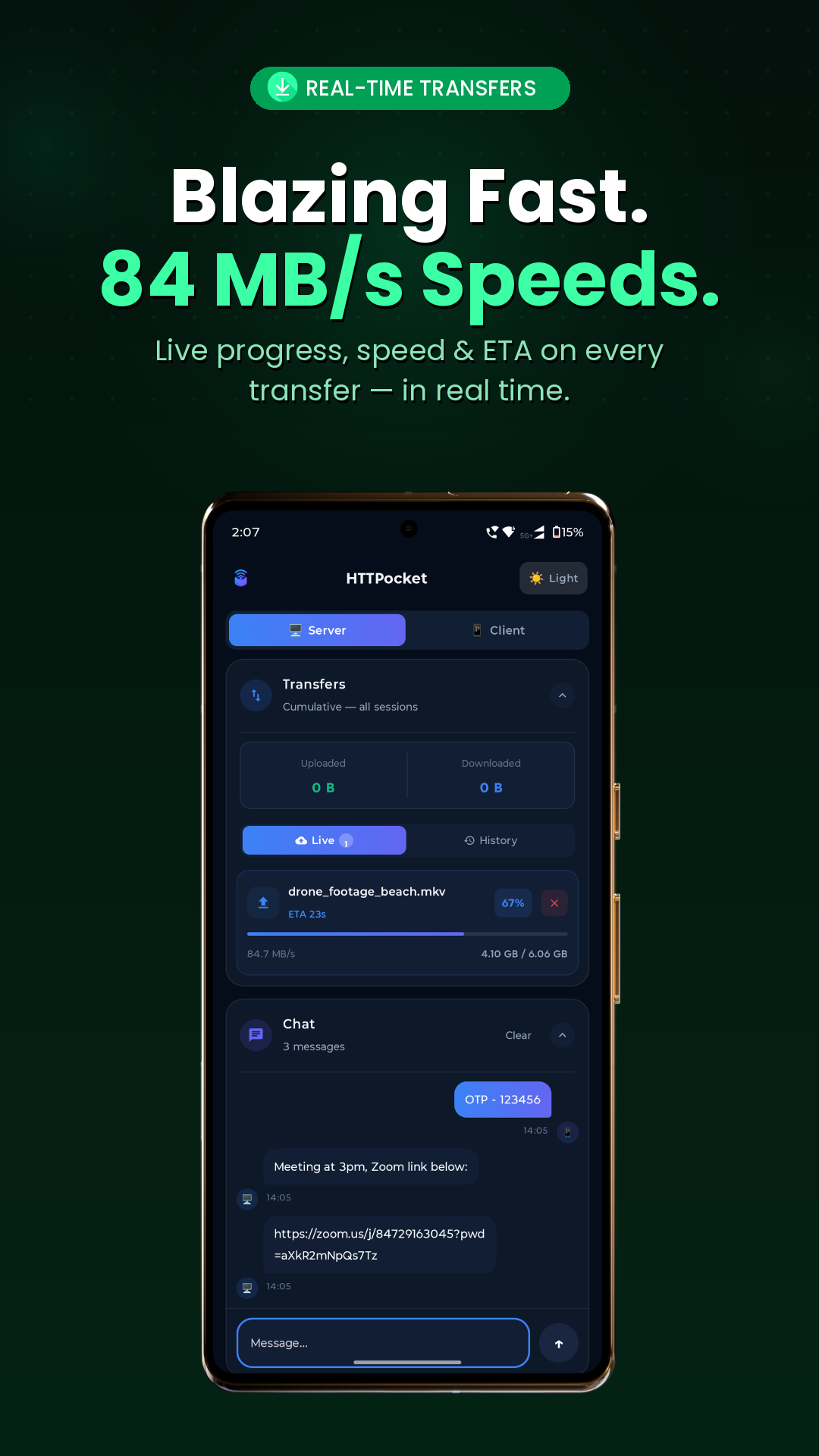 HTTPocket Android phone — screen 3