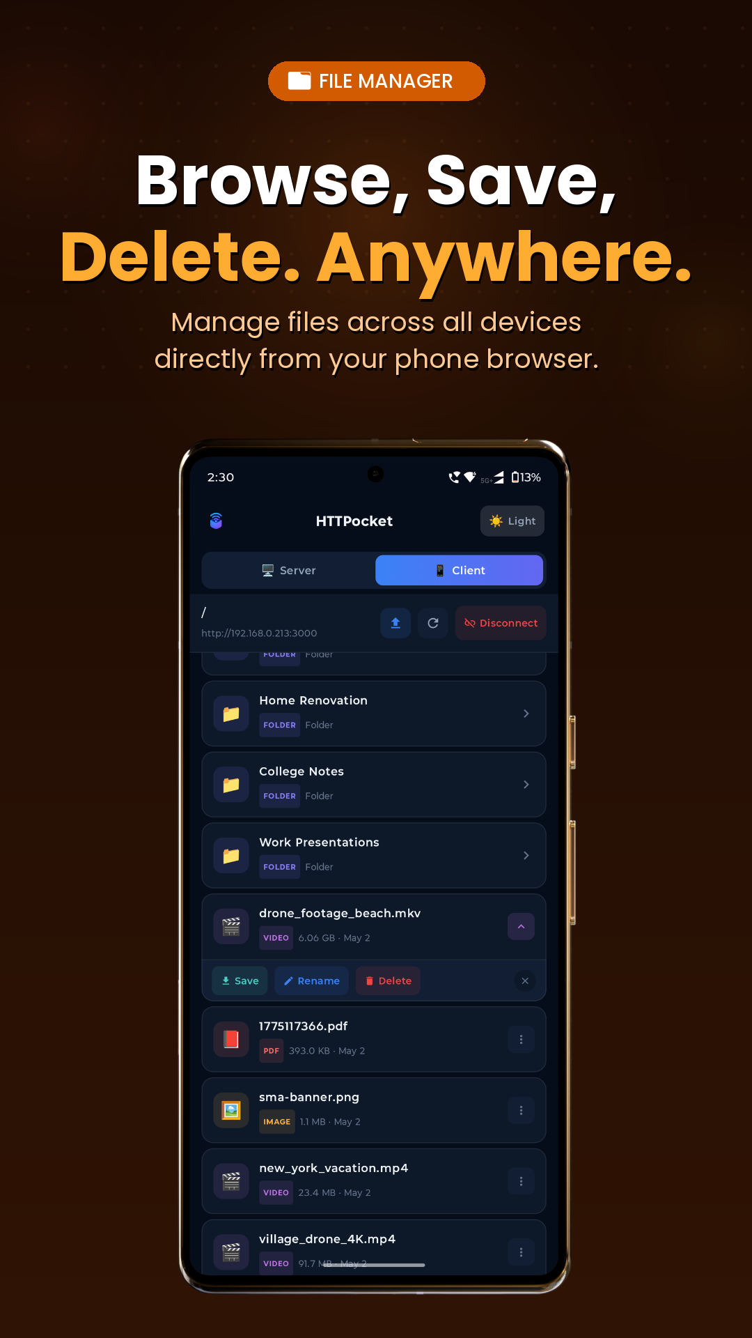 HTTPocket Android phone — screen 6